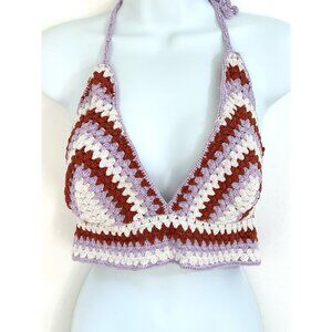 Juniors BP Crochet Halter Top, Size Medium